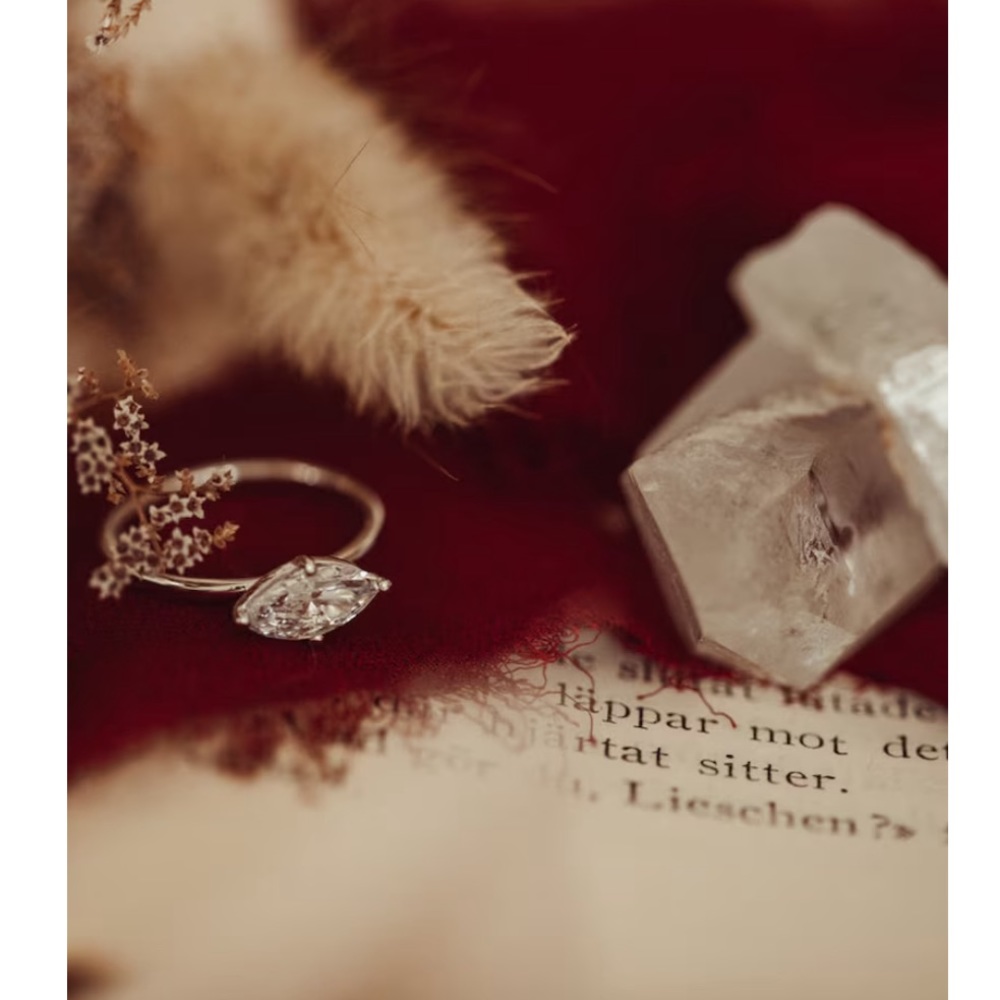 1 CT Marquise Cut 4 Prong East to West Diamond Ring